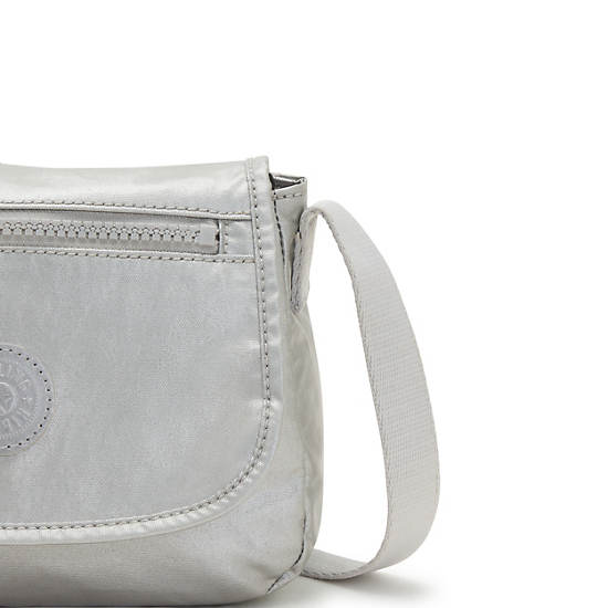 Kipling Sabian Metallic Crossbody Mini Tassen Zilver | BE 1350MQ